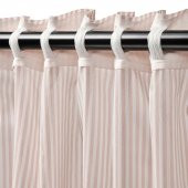 Fon Perde/2 Kanat, MeridyenDukkan Beyaz-Bej Renk-Çizgili Model 120x300 cm - 3