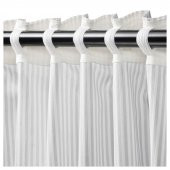 Fon Perde/2 Kanat, MeridyenDukkan Beyaz-Gri Renk-Çizgili Model 120x300 cm - 4