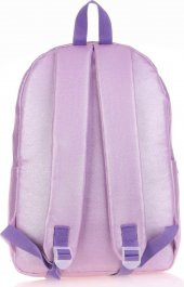Kaukko Sparkle Duble Lila Okul Sırt Çantası - Simli Kumaş - Ortaokul Lise Günlük - 2
