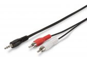 ASSMANN Audio adapter cable, stereo 3.5mm-2x RCA 5.00m, AK-510300-050-S - 1
