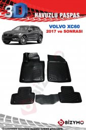Volvo XC60 Suv 2017 ve Sonrası 3D Havuzlu Paspas Bizymo thumbnail 2