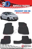 Peugeot 208 Hb 2012 Ve Sonrası 3D Paspas Takımı Bizymo thumbnail 2