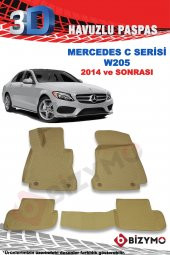Mercedes C Serisi W205 2014 Ve Sonrası 3D Bej Paspas Takımı Bizymo - 2