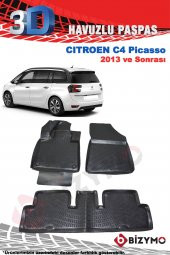Citroen C4 Picasso 5 Koltuk 2013+ 3D Havuzlu Paspas Takımı Bizymo - 2
