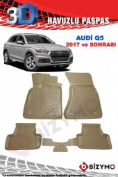 Audi Q5 2017 ve Sonrası Bej 3D Paspas Takımı Bizymo - 2