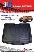 Renault Captur 2020 Ve Sonrası Üst 3D Bagaj Havuzu Bizymo thumbnail 2