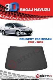 Peugeot 206 Sedan 2007-2015 3D Bagaj Havuzu Bizymo - 2