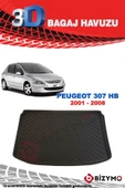 Peugeot 307 Hb 2001-2008 3D Bagaj Havuzu Bizymo thumbnail 2
