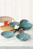 Keramika Turkuaz Granit Hitit Yemek Tabağı 18 Cm 6 Adet Q07 - 1