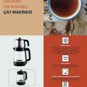 Grundig CM 4054 Bio 1900 W Cam Çay Makinesi - 6