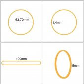 Ekoset 100x5mm Geniş Kauçuk Paket Ambalaj Lastiği 1Kg - 5