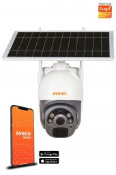 AVENİR AV-S230 2MP 1080P GÜNEŞ ENERJİLİ SOLAR PANELLİ WIFI 360°  AKILLI DOME KAMERA - 1