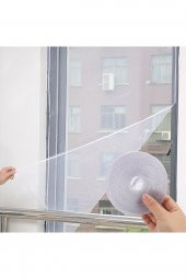 100x150 Cm Hazır Pencere Sinekliği 5 Mt Bant Hediye Tak Çıkar Tül Kesilebilir Cırt Bantlı Sineklik - 1