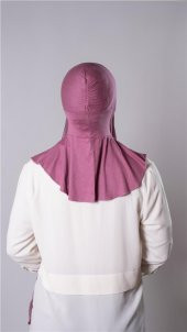 Gül Kurusu Pratik Hazır Geçmeli Şal Şifon Kumaş Hijab Bone 3009_18 - 3
