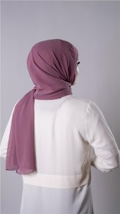 Gül Kurusu Pratik Hazır Geçmeli Şal Şifon Kumaş Hijab Bone 3009_18 - 5