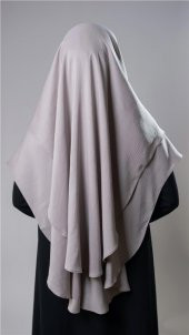 Taş Pratik Hazır Geçmeli Tesettür Eşarp Pamuk Caz Kumaş Çift Katlı Düz Hijab 2303_46 - 4
