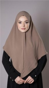 Yavru Ağzı Pratik Hazır Geçmeli Tesettür Eşarp Aerobin Kumaş  Çapraz Hijab 2307_35 - 1