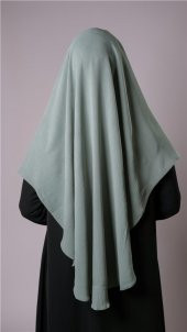 Çağla Yeşili Pratik Hazır Geçmeli Tesettür Eşarp Aerobin Kumaş  Çapraz Hijab 2307_32 - 4