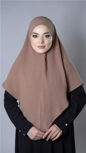Taba Pratik Hazır Geçmeli Tesettür Eşarp Aerobin Kumaş Düz Hijab 2309_33 - 1