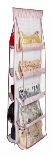 Askılı Dolap Içi Çanta Cüzdan Düzenleyici Kumaş Organizer - 1