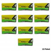 Naksan Takviyeli İnce Desenli Çizgili Siyah Çanta Poşet Torba - 33x45 Cm. - 50 Adetlik 10 Paket - 2