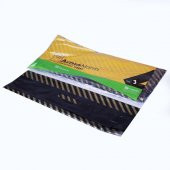 Naksan Takviyeli İnce Desenli Çizgili Siyah Çanta Poşet Torba - 33x45 Cm. - 50 Adetlik 10 Paket - 4