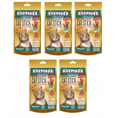 CatMozz Stick Kuzu Etli & Kedi Otlu Kediler için Ödül Çubuğu 10 lu x 5 Adet - 1