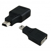 5 Pin Mini Usb Erkek Usb Dişi Aparat Oto Teyp Flash Bellek Mini Usb Otg Dönüştürücü - 1
