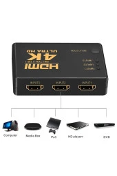 3 Port Hdmi Switch Kumandalı Hdmı Seçici 3 Giriş 1 Çıkış Hdmi Çoğaltıcı Hd1080p - 5