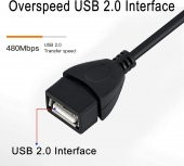Mini Usb Otg Kablosu - Usb A Dişi - Mini Usb B 5 Pin Erkek Adaptör Kablosu - 3