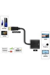Display Dvi Çevirici Displayport To Dvı Adaptör Display In Dvi Out Dp Erkek Dvi Dişi Kablo - 3