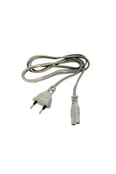 1.5m Gri Renk Teyp Işıldak Fişi C7 Power Güç Kablosu 1.5 Metre 2x0.75 Enerji Kablosu 2 Pinli thumbnail 2