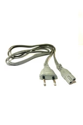 1.5m Gri Renk Teyp Işıldak Fişi C7 Power Güç Kablosu 1.5 Metre 2x0.75 Enerji Kablosu 2 Pinli thumbnail 3