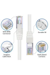 40 Metre Cat6 Patch Kablo 40m Ethernet Kablosu Utp Lan Kablosu Internet Kablosu Gri Renk thumbnail 3