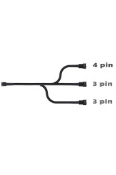 4 Pin Pwm Fan Kontrol Kablosu 4p Dişi 3+3+4p Erkek 4pinli Fan Uzatma Fan Çoklayıcı Pwm Kablo thumbnail 2