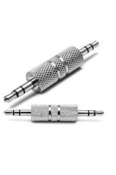 3.5mm Erkek Erkek Birleştirici 3.5 Mm Stereo Ara Aparat Metal Aux Adaptör - 1