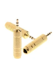 Gold 6.35mm Dişi 3.5 Erkek Çevirici 6.3 Mm To 3.5 Mm Adaptör thumbnail 2