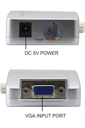 Vga To Video Converter Vga Rca Adaptörü Kompozit Vga Video S-video Dönüştürücü Vga Dan Rca - 4