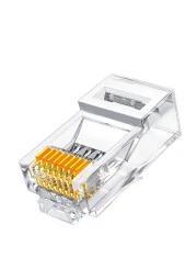 Rj45 Cat6 Konnektör 100 Adet 8p8c Ethernet Jakı Rj45 Cat6 Konnektör Ethernet Kablo Sıkma Uç Rj45 Fiş - 1