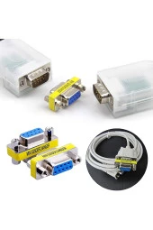 DB9 Dişi Dişi Rs232 Dönüştürücü Seri Kablo Ara Uzatma RS 232 Dişi 9 Pin - 2