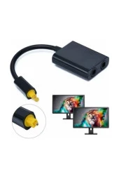 Optik Çoklayıcı 2 Port Optik Splitter Dijital Optik Splitter 2 In 1 Hub Toslink Çoklayıcı thumbnail 2