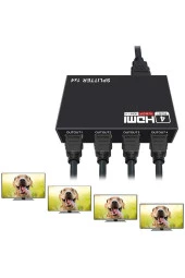 4 Port Hdmi Çoğaltıcı Hdmı Splitter 1 Giriş 4 Çıkış Hdmi Çoklayıcı 4 Ekran Full Ultra Hd 1080p thumbnail 2