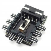 8 Port Fan Çoklayıcı 8li Fan Kontrol 2 Seviye Pwm 12v 4 Pin Fan Denetleyici Molex Ide - 2