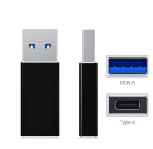 Usb 3.1 Type C Dişi To Usb 3.0 Erkek Usb 3.0 To Type C Şarj Ve Data Metal thumbnail 2