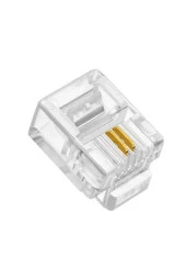 100 Adet Rj 11 2pin Jak 6p2c Telefon Kablosu Için Konnektör 100 Adet Cat3 Plug Rj11 - 2