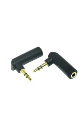 3.5mm Stereo L Aparat 3.5 Mm Stereo 90 Derece Sağ Açılı Çevirici Jak Dişi Erkek L 3 Boğumlu - 4