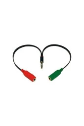 Kulaklık Mikrofon Birleştirici Kablo 3.5 Mm Erkek To 2 X 3.5 Mm Stereo Headphone thumbnail 1