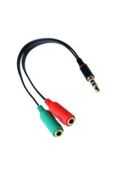 Kulaklık Mikrofon Birleştirici Kablo 3.5 Mm Erkek To 2 X 3.5 Mm Stereo Headphone thumbnail 3