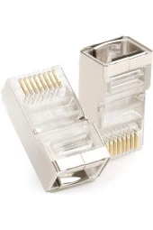 100 Adet Metal Rj45 Jak Konnektör Cat5 Cat6 8p8c Uç 8 Pinli Rj 45 Plug Ethernet Jakı Metal Korumalı - 1