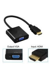 Hdmi To Vga Dönüştürücü Ses Çıklışlı Hdmi Giriş Vga Çıkış Hdmı Vga Kablo Hdmi Erkek Vga Dişi - 4